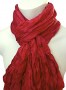 Seidenschal Knitterschal rot uni einfarbig Schal